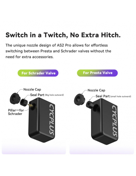 Bomba eléctrica Cycplus AS2 Pro para bicicleta